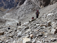 Climbing on Chorbardan Glacier