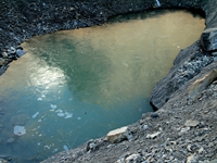 Frozen Glacial lake