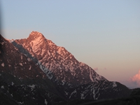 Dhauladhar range at sunset