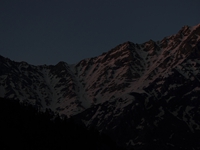 Dhauladhar range at night