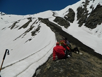 Taking rest on the ridge