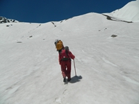 Reached at the ice field