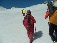 Moving through the Lamea/Lamia Glacier