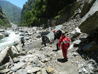 Crossing the river Supin