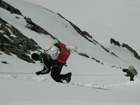 Descending from the pass