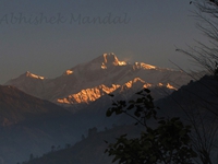 Kedar Parvat (mountain) witness early morning sunlight