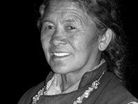 Ladakhi old lady at Tangtse village