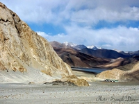 Small lake Tso kar near  Tsomoriri