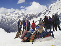 Baspa glacier down from Lamkhaga