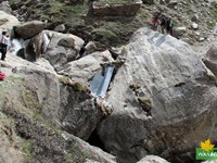 Crossing the Pandav Bridge