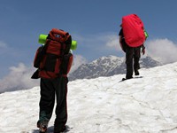 Walking on the snow