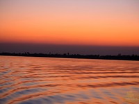 Sunset at river Matla