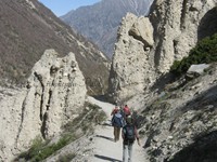 The trail en routes towards Gomukh