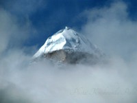 Mt. Shivling through cloud