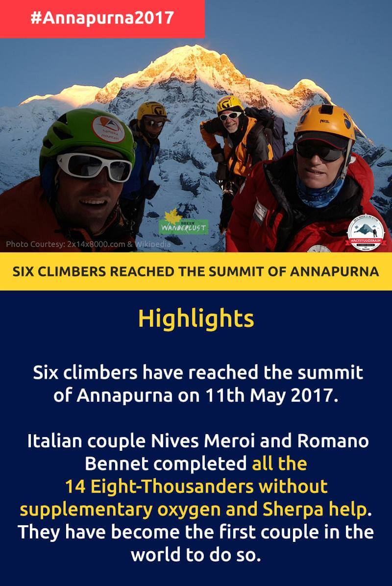 Spring 2017, Annapurna Summit