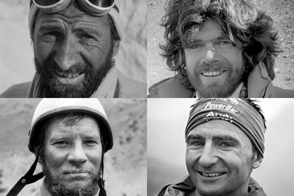 Hermann Buhl, Reinhold Messner, Ueli Steck, Jerzy Kukuczka